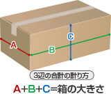 A+B+C=箱の大きさ